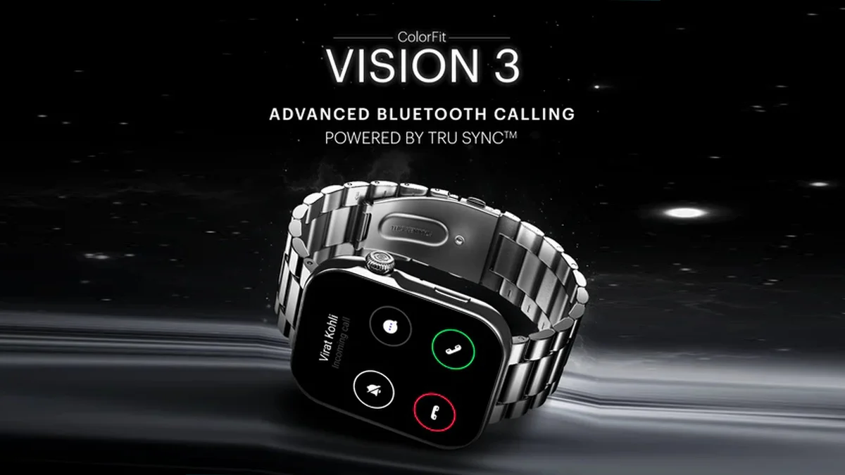 Noise Vision 3 with 1.96" AMOLED display with Thin Bezel, Metallic Build Smartwatch