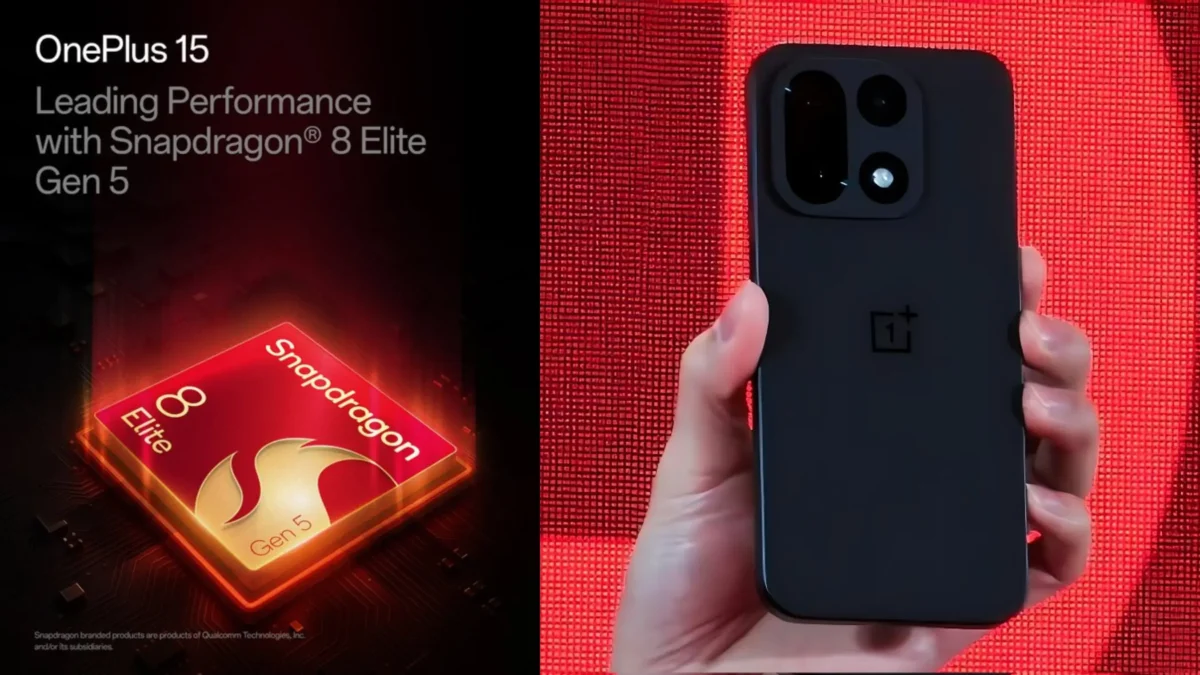 OnePlus 15 5G with 165Hz AMOLED display and sleek new design