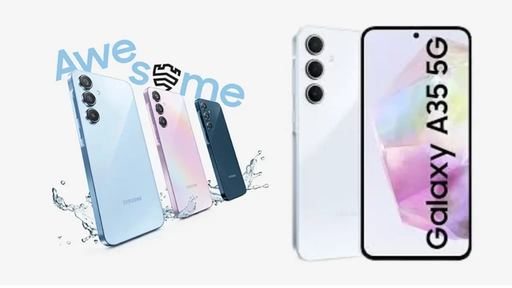 Samsung Galaxy A35 5G smartphone with 50MP OIS triple camera setup