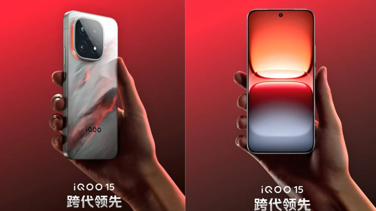 iQOO 15 smartphone with 6.85-inch 2K LTPO AMOLED display and slim bezels