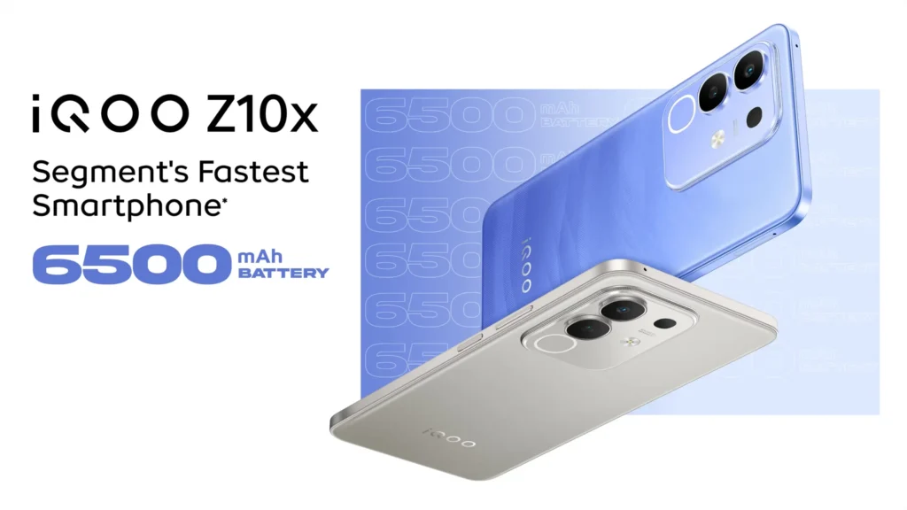 iQOO Z10x 5G smartphone with Dimensity 7300 chipset and 6500mAh battery – Festival deal 2025