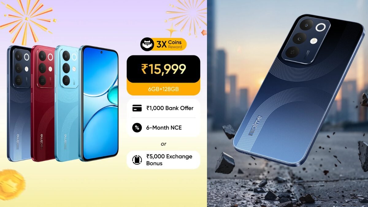 Realme 15x 5G Festive Offer with ₹5,000 Exchange Bonus, ₹1,000 Bank Discount, and 3X Reward Coins