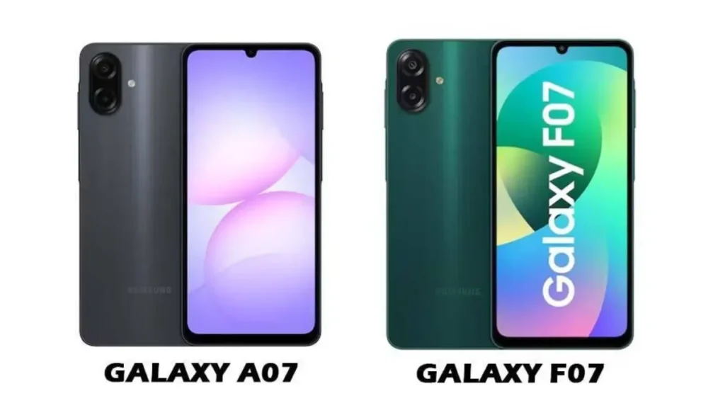Samsung Galaxy A07 50MP dual camera setup close-up