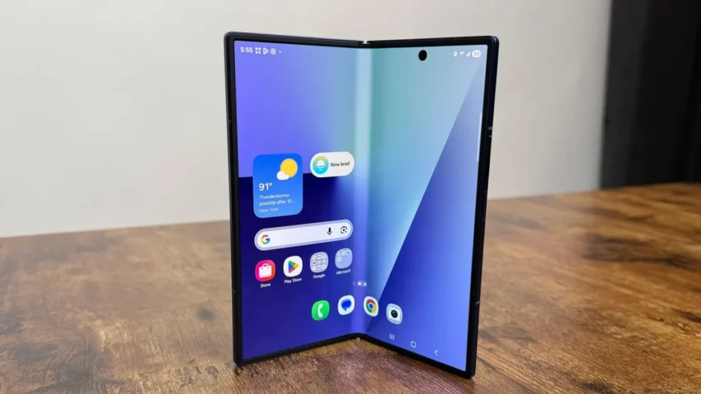 Samsung Galaxy Z Tri-Fold: A Revolutionary Leap in Foldable Smartphones 1 Samsung Galaxy Z Tri-Fold unfolded into full-screen mode, featuring futuristic design and cutting-edge foldable technology.