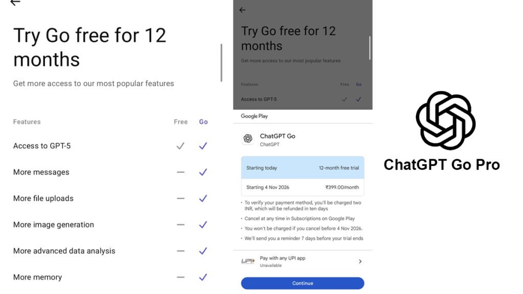 ChatGPT Go 12-Month Free Plan Announced: Step-by-Step Guide to Claim Yours Today 1 ChatGPT Go 12-Month Free Plan announced in India with free GPT-5 access and AI tools