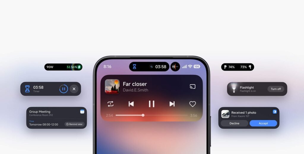 HyperOS 3 Android 16 Update – New HyperIsland Live Activity Features on Xiaomi Devices