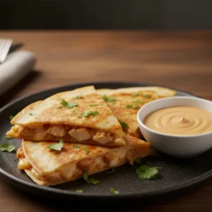 Creamy Quesadilla Sauce Recipe 8 Quesadillas served with creamy quesadilla dipping sauce