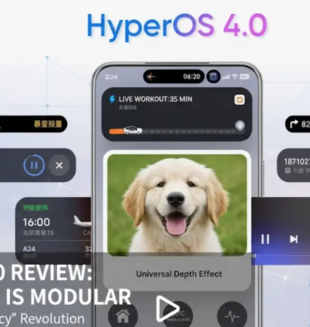 Xiaomi HyperOS 4.0 Android 17 Update: Complete Eligible Devices List & Release Timeline 6 Xiaomi HyperOS 4.0 interface preview showing modular widgets, Universal Depth Effect feature, and Android 17 inspired UI design on smartphone screen