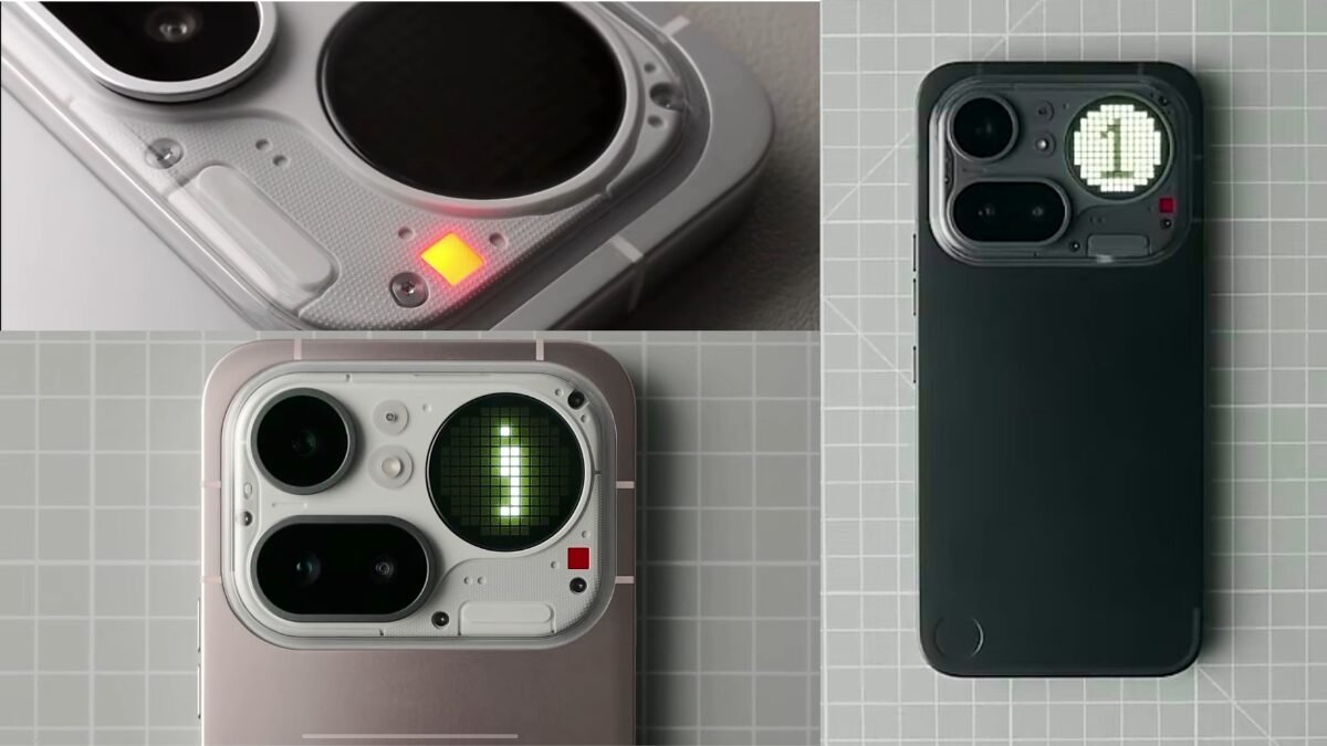 Nothing Phone 4a Pro Glyph Bar LED display and camera module design