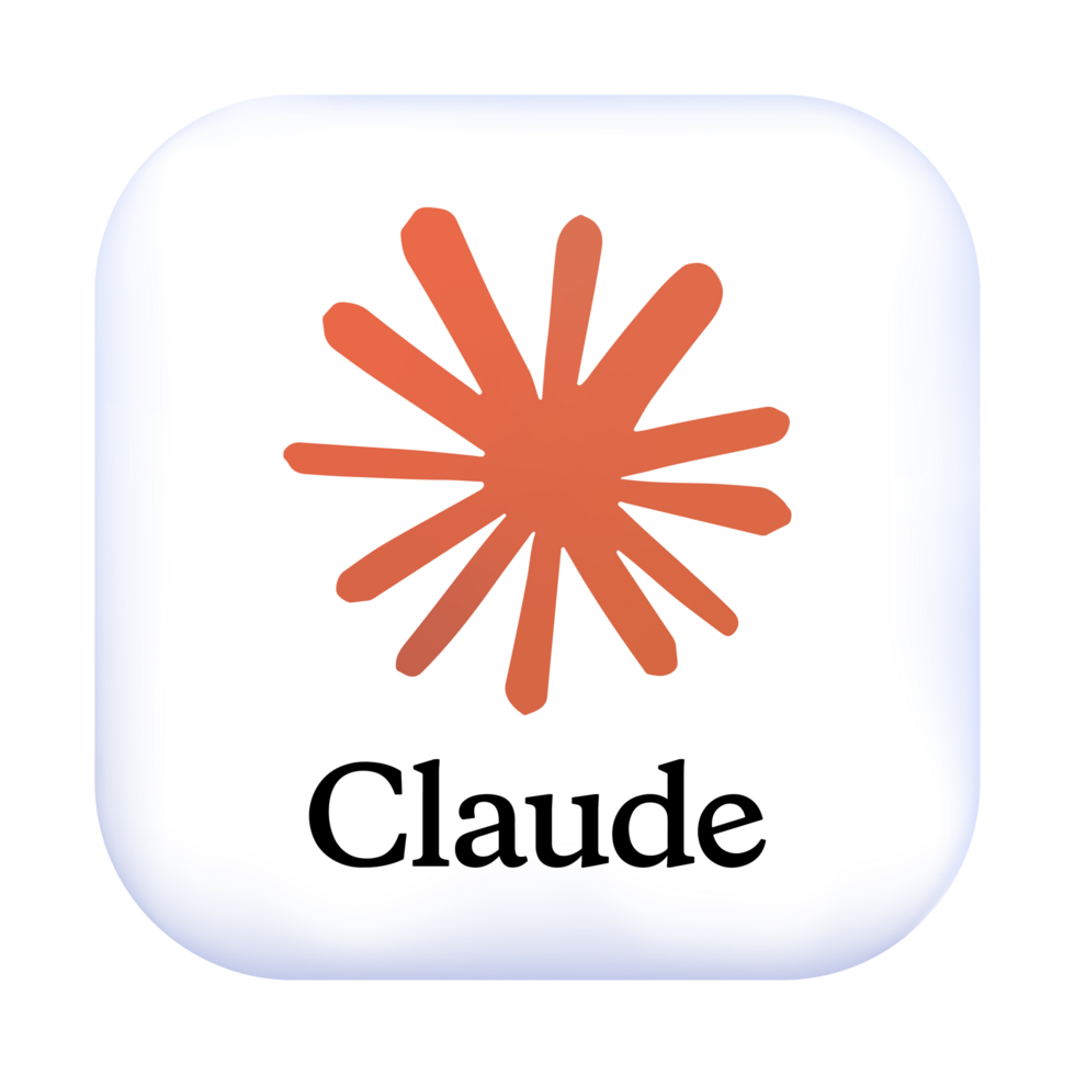 Claude AI: The Future of Intelligent AI Assistants in 2026 12 Claude AI app logo featuring an orange starburst symbol above the word “Claude” on a rounded white square background.